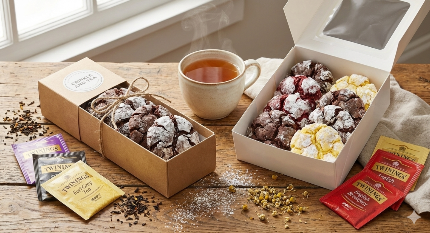 Gửi Trao Ngọt Ngào: Hộp Quà Crinkle & Trà – “Sứ Giả” Của Những Yêu Thương Tinh Tế